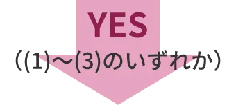 YES（(1)〜(3)のいずれか）
